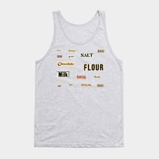 Old-School Baker Typography Collage Tank Top